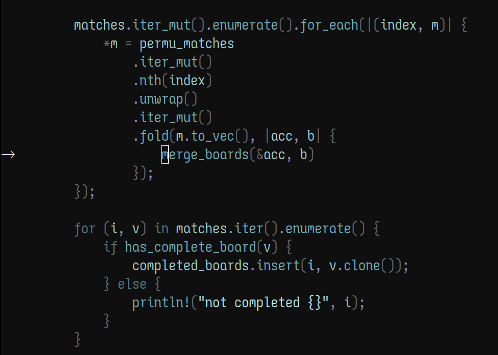 image showing code with breakpoint on the side